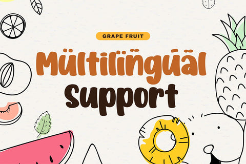 Grapefruit Font Mozarella 
