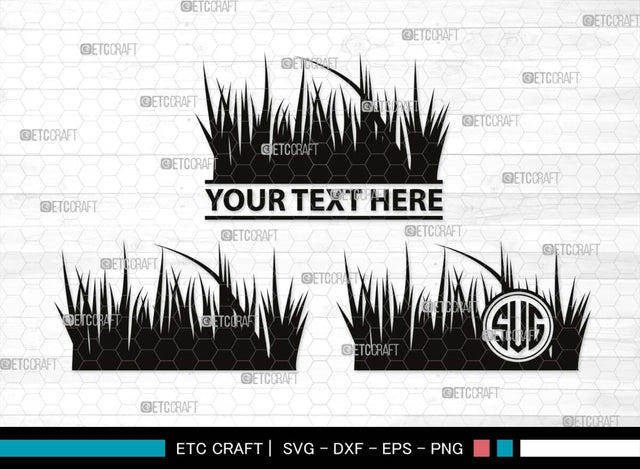Grass Monogram, Grass Silhouette, Grass SVG, Field Svg, Wild Grass Svg, Lawn Svg, Floral Grass Svg, SB00498 SVG ETC Craft 