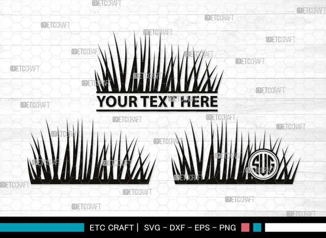 Grass Monogram, Grass Silhouette, Grass SVG, Field Svg, Wild Grass Svg, Lawn Svg, Floral Grass Svg, SB00498 SVG ETC Craft 