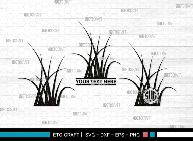 Grass Monogram, Grass Silhouette, Grass SVG, Field Svg, Wild Grass Svg, Lawn Svg, Floral Grass Svg, SB00498 SVG ETC Craft 