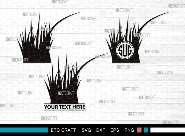 Grass Monogram, Grass Silhouette, Grass SVG, Field Svg, Wild Grass Svg, Lawn Svg, Floral Grass Svg, SB00498 SVG ETC Craft 