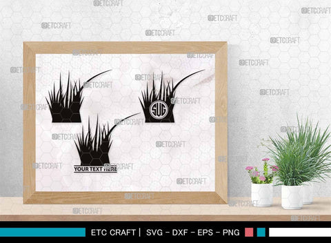 Grass Monogram, Grass Silhouette, Grass SVG, Field Svg, Wild Grass Svg, Lawn Svg, Floral Grass Svg, SB00498 SVG ETC Craft 