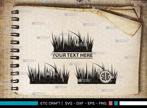 Grass Monogram, Grass Silhouette, Grass SVG, Field Svg, Wild Grass Svg, Lawn Svg, Floral Grass Svg, SB00498 SVG ETC Craft 