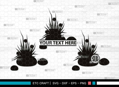 Grass Monogram, Grass Silhouette, Grass SVG, Field Svg, Wild Grass Svg, Lawn Svg, Floral Grass Svg, SB00498 SVG ETC Craft 