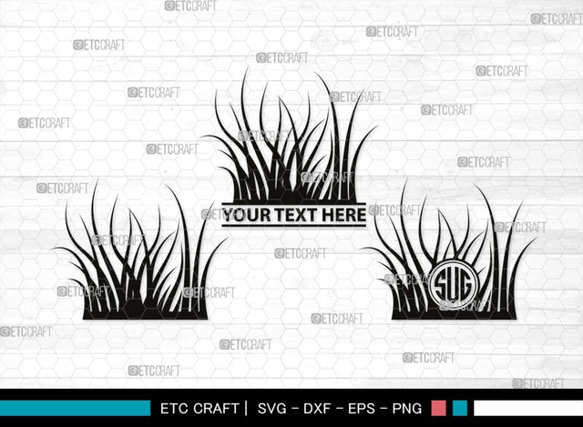 Grass Monogram, Grass Silhouette, Grass SVG, Field Svg, Wild Grass Svg, Lawn Svg, Floral Grass Svg, SB00498 SVG ETC Craft 