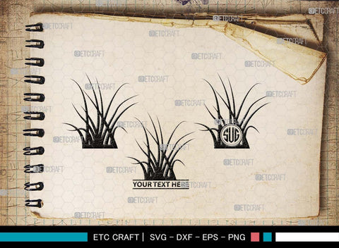Grass Monogram, Grass Silhouette, Grass SVG, Field Svg, Wild Grass Svg, Lawn Svg, Floral Grass Svg, SB00498 SVG ETC Craft 