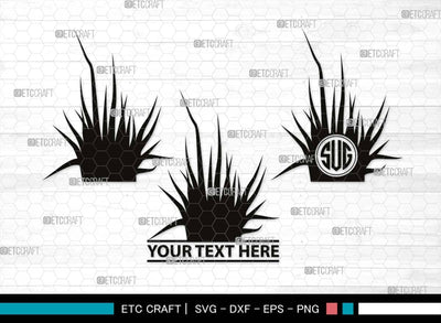 Grass Monogram, Grass Silhouette, Grass SVG, Field Svg, Wild Grass Svg, Lawn Svg, Floral Grass Svg, SB00498 SVG ETC Craft 