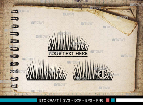 Grass Monogram, Grass Silhouette, Grass SVG, Field Svg, Wild Grass Svg, Lawn Svg, Floral Grass Svg, SB00498 SVG ETC Craft 