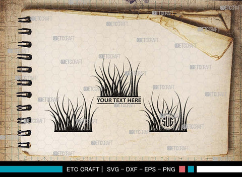 Grass Monogram, Grass Silhouette, Grass SVG, Field Svg, Wild Grass Svg, Lawn Svg, Floral Grass Svg, SB00498 SVG ETC Craft 