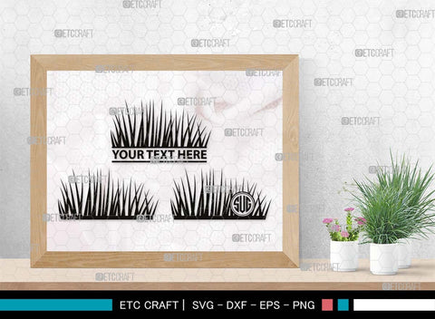Grass Monogram, Grass Silhouette, Grass SVG, Field Svg, Wild Grass Svg, Lawn Svg, Floral Grass Svg, SB00498 SVG ETC Craft 
