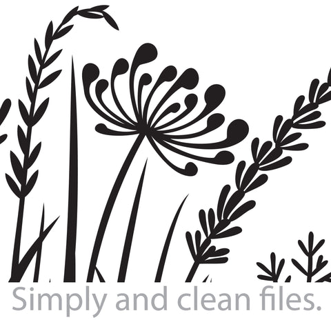 Grass silhouettes (flowers and plants) SVG TribaliumArtSF 
