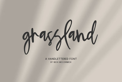 Grassland Script Font Beck McCormick 