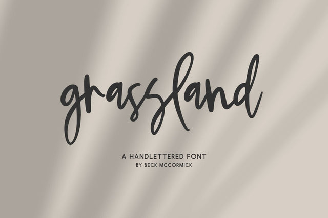 Grassland Script Font Beck McCormick 