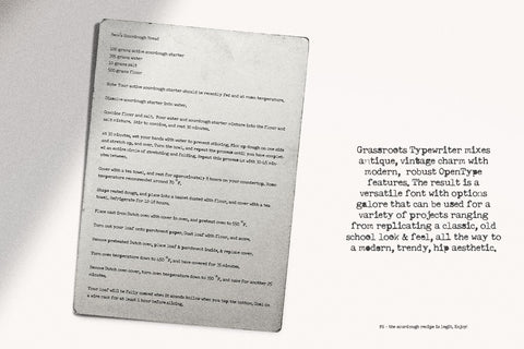 Grassroots Typewriter Font Font Beck McCormick 
