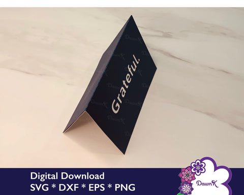 Grateful Card SVG - Minimalist Greeting Card SVG DawnKDesigns 