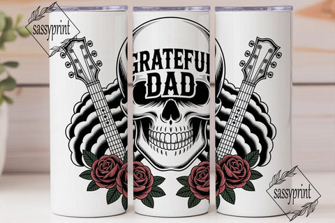 Grateful Dad Tumbler Wrap Sublimation sassyprint 