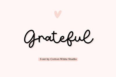 Grateful Font Cotton White Studio 