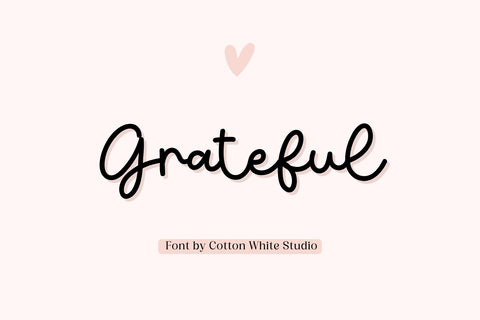 Grateful Font Cotton White Studio 