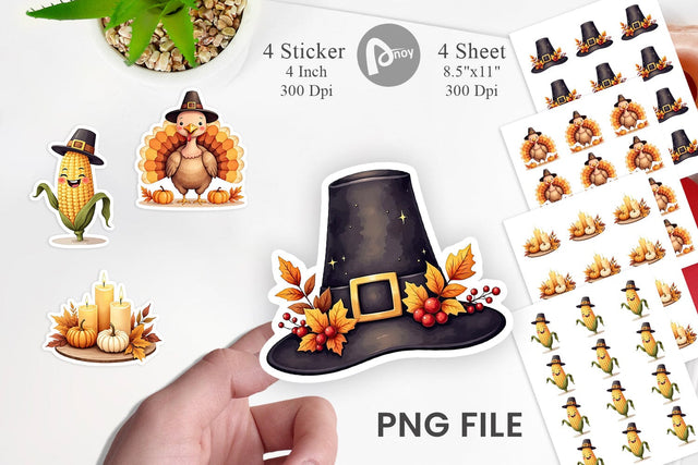 Grateful Gathering Sticker Sublimation artnoy 