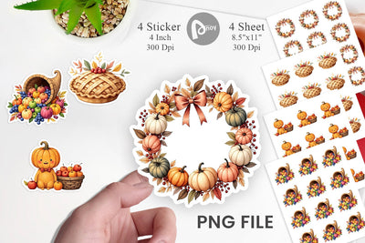 Grateful Gathering Sticker Sublimation artnoy 