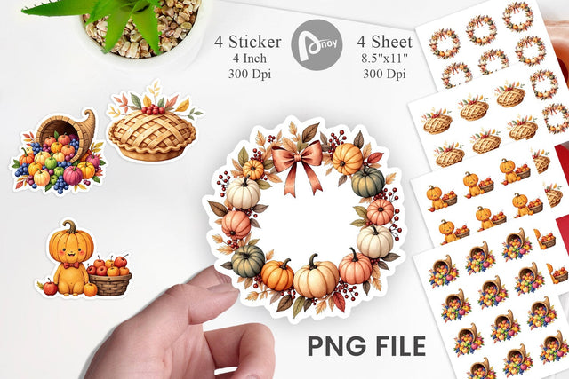 Grateful Gathering Sticker Sublimation artnoy 