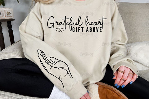 Grateful heart gift above Sleeve SVG Design SVG Designangry 