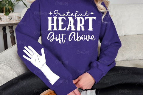 Grateful heart gift above Sleeve SVG Design SVG Designangry 