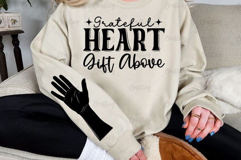 Grateful heart gift above Sleeve SVG Design SVG Designangry 