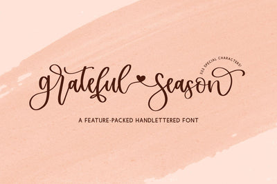 Grateful Season Script Font Beck McCormick 