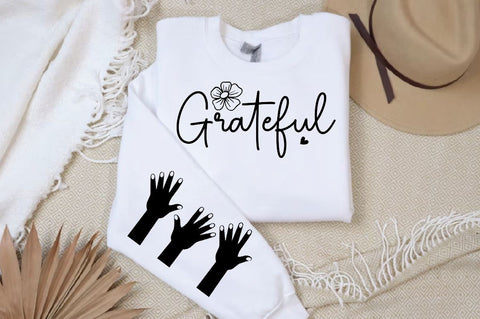 Grateful Sleeve SVG Design, Christian Sleeve SVG, Faith SVG Design, Jesus Sleeve SVG SVG Regulrcrative 