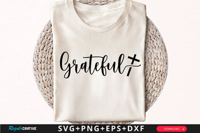 Grateful Sleeve SVG Design, Christian Sleeve SVG, Faith SVG Design, Jesus Sleeve SVG SVG Regulrcrative 
