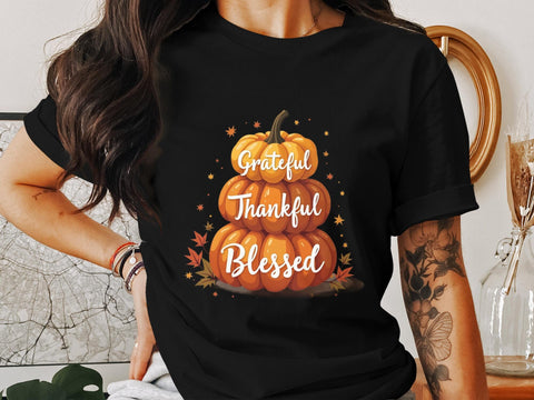 Grateful Thankful Blessed Fall Sublimation PNG Sublimation Luvleigh Digitals 