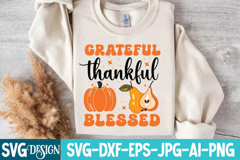 Grateful Thankful Blessed SVG Design,Farmhouse Fall SVG,Thanksgiving Svg design,Fall Svg For Cricut ,Fall Svg Cutting Files SVG BlackCatsMedia 