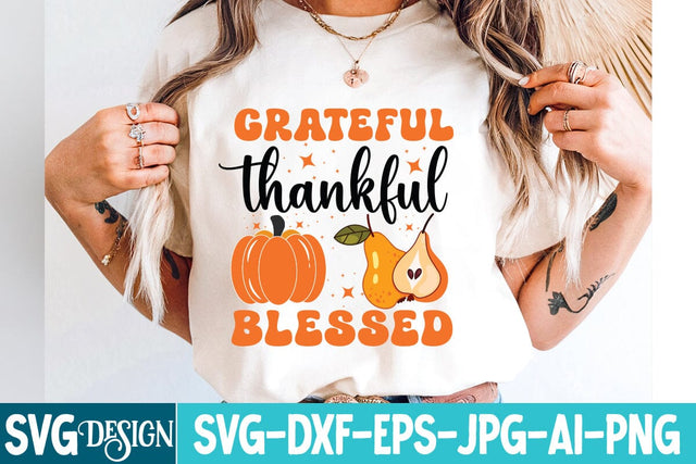 Grateful Thankful Blessed SVG Design,Farmhouse Fall SVG,Thanksgiving Svg design,Fall Svg For Cricut ,Fall Svg Cutting Files SVG BlackCatsMedia 