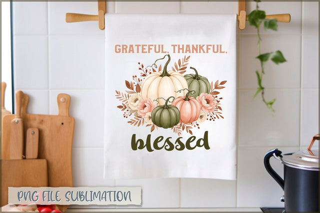 Grateful, thankful, blessed Towel PNG Sublimation Shetara Begum 