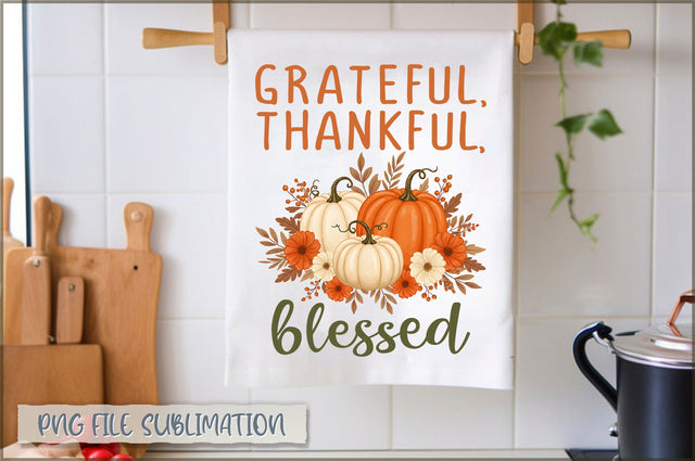 Grateful, thankful, blessed Towel PNG Sublimation Shetara Begum 