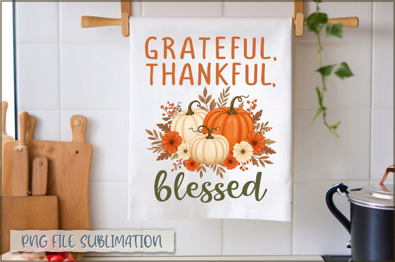Grateful, thankful, blessed Towel PNG Sublimation Shetara Begum 