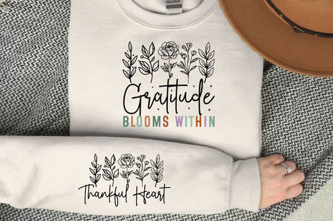 Gratitude Blooms Within Sleeve SVG Design SVG Designangry 
