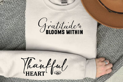 Gratitude Blooms Within Sleeve Svg Design SVG Designangry 