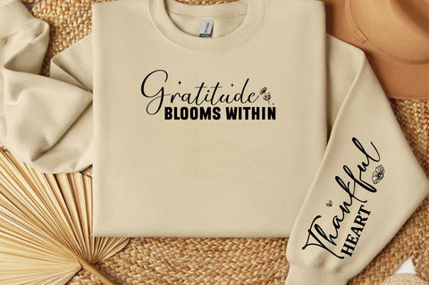 Gratitude Blooms Within Sleeve Svg Design SVG Designangry 