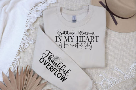 Gratitude Blossoms in My Heart A Harvest of Joy Sleeve SVG Design, Christian Sleeve SVG, Faith SVG Design, Jesus Sleeve SVG, Religious Sleeve SVG SVG Regulrcrative 