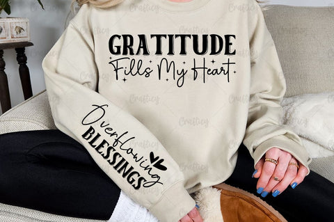 Gratitude Fills my Heart Sleeve SVG Design SVG Designangry 