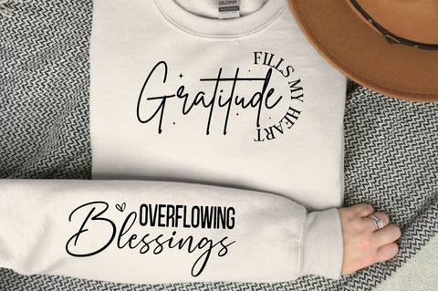 Gratitude Fills my Heart Sleeve Svg Design SVG Designangry 