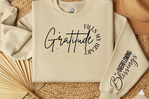 Gratitude Fills my Heart Sleeve Svg Design SVG Designangry 