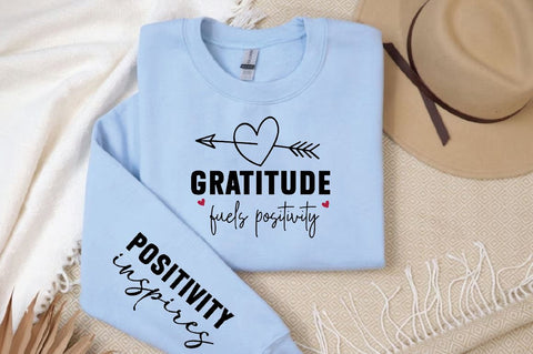 Gratitude fuels positivity Sleeve SVG Design, Inspirational sleeve SVG, Motivational Sleeve SVG Design, Positive Sleeve SVG SVG Regulrcrative 
