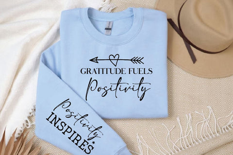Gratitude fuels positivity Sleeve SVG Design, Inspirational sleeve SVG, Motivational Sleeve SVG, Positive Sleeve SVG SVG Regulrcrative 