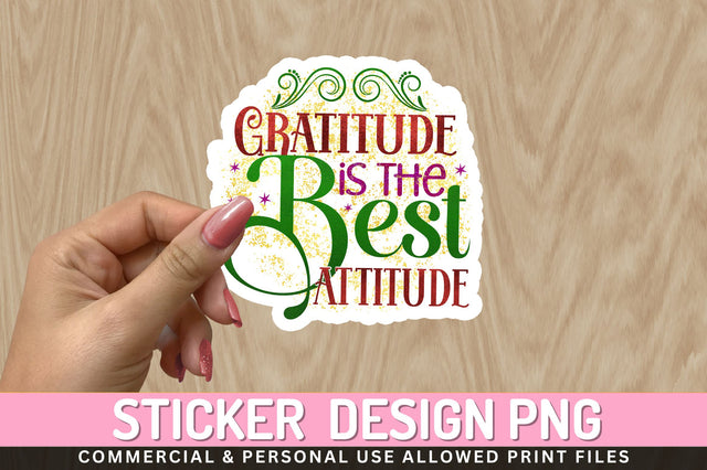 Gratitude is the Sticker Design Sublimation Regulrcrative 