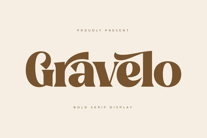 Gravelo - Bold Serif Display Font Letterena Studios 
