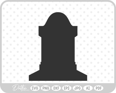 Gravestone Cemetery RIP Halloween SVG DottieDigitals 
