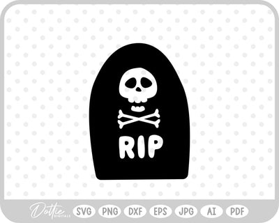Gravestone Cemetery RIP Halloween SVG DottieDigitals 